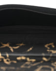 Calfskin Quilted Graffiti Pyramid Wallet On Chain WOC Black