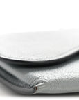 Goatskin Nano Saddle Chain Pouch Blue