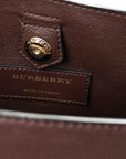 Grainy Calfskin Snakeskin Small Milton Satchel Brown Natural