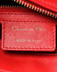 Lambskin Cannage Medium Lady D1OR Red