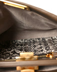 Vitello Morgan Snakeskin Medium Peekaboo Iconic Satchel Foresta