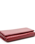 Patent Calfskin Wallet Red