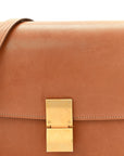 Natural Calfskin Medium Classic Box Flap Bag Tan