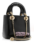 Calfskin Beaded Mini Lady D1OR Black