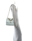 Lambskin Quilted Large CHNL 19 Flap Light Blue