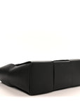 Grained Calfskin Maxi Intrecciato Medium Arco Tote Black