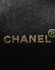 Patent Quilted Top Handle Vanity Case Black