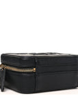Caviar Quilted Small CC Filigree Vanity Case Black