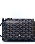 Goyardine Plumet Wallet Clutch Navy