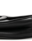 Grained Calfskin Saddle Bag Black