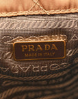Re-Nylon Saffiano Stitched Re-Edition 1995 Chaine Drawstring Bucket Bag Brandy