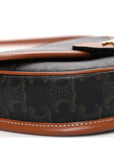 Canvas Calfskin Triomphe Mini Besace Tan
