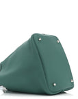 Taurillon Clemence Swift Eclat Picotin Lock 22 MM Vert Verone Bleu De Prusse