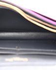 Metallic Patent Micro-Cannage D1ORama Wallet on Chain Pouch Pink