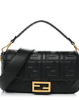 Nappa FF 1974 Embossed Baguette Black