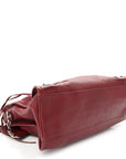 Chevre Silver Metallic Edge Hardware City Cassis