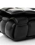 Nappa Maxi Intreccio Padded Cassette Crossbody Bag Black