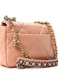 Lambskin Quilted Medium CHNL 19 Flap Beige