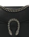 Pebbled Calfskin Small Dionysus Shoulder Bag Black