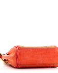 Suede Crystal Studded Micro La Medusa Bag Orange