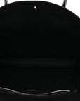 Linen Calfskin Rive Gauche Tote Black