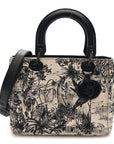 Calfskin Toile de Jouy Carnivora Medium Lady D1OR White Black