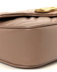 Calfskin Matelasse Super Mini GG Marmont Shoulder Bag Porcelain Rose