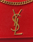 Grain De Poudre Medium Monogram Kate Satchel Red