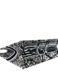 Canvas Embroidered Large Plan De Paris Book Tote Black White