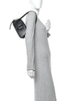 Saffiano Slingshot Shoulder Bag Black