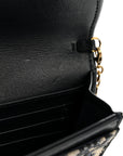 Oblique Saddle Chain Long Wallet Blue