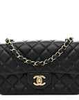 Lambskin Quilted Mini Rectangular Flap Black