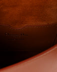 Box Calfskin Medium Bobby Flap Dark Tan