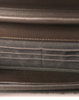 Snakeskin Wallet On Chain WOC Brown Silver