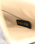 Oblique Saddle Pouch With Strap Navy Blue