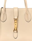 Boarded Plutone Calfskin Medium Jackie 1961 Tote Mystic White