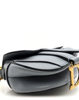 Grained Calfskin Mini Saddle Bag Sky Blue