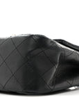 Lambskin Quilted Mini Square Flap Black