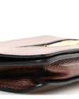 Metallic Calfskin J'AD1OR Chain Flap Bag Noisette