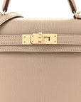 Chevre Mysore Horseshoe Mini Kelly Sellier 20 Gris Tourterelle Rose Mexico