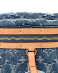 Monogram Denim High Rise Bumbag Blue