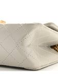 Metallic Goatskin Quilted 2.55 Reissue Mini Flap Silver