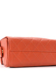 Caviar Quilted Mini CHNL 25 Handbag Dark Orange