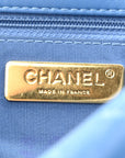 Lambskin Quilted Medium CHNL 19 Flap Blue
