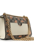 GG Supreme Monogram Berry Textured Dollar Calfskin Small Padlock Shoulder Bag Beige Ebony Light Copper Mystic White