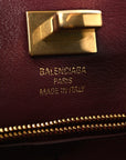 Calfskin Crocodile Embossed Mini Bel Air Carry All Bag Dark Burgundy