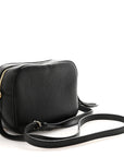 Pebbled Calfskin Small Soho Disco Bag Black