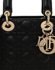 Lambskin Cannage Small My ABCD1OR Lady D1OR Black