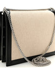 Canvas Calfskin Classic Monogram Cassandra Natural Black