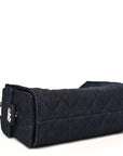 Denim Quilted Mini CHNL 25 Handbag Dark Blue